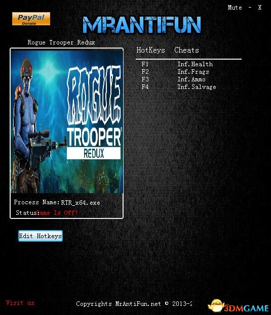 侠盗骑兵：归来 v1.0四项修改器[MrAntiFun]