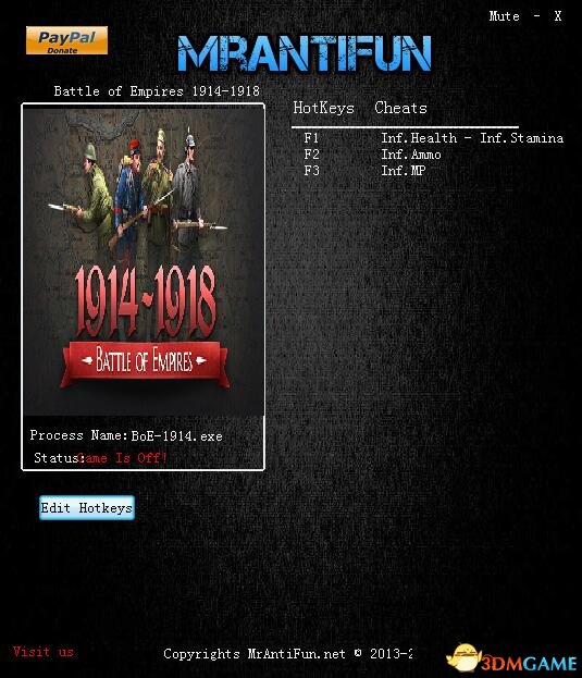 帝国之战1914-1918 v1.507四项修改器