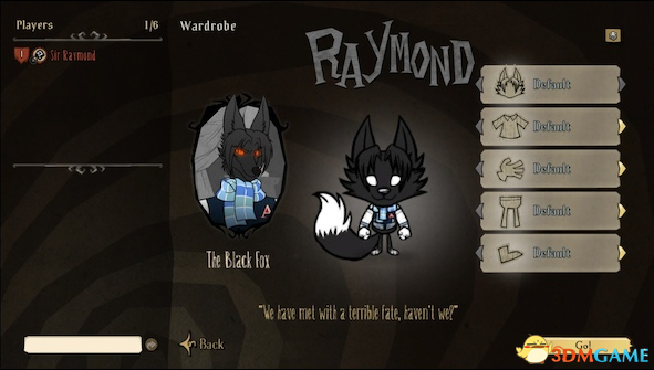 饥荒：联机版 黑狐雷蒙德人物MOD