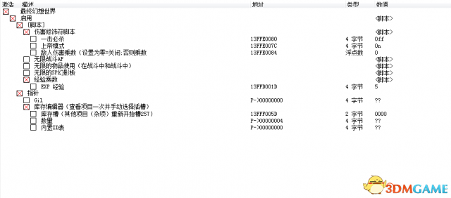 最终幻想：世界 三十九项CE修改器[koko君]