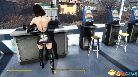 辐射4 浪女美甲束带连衣小裹裙丁字裤MOD