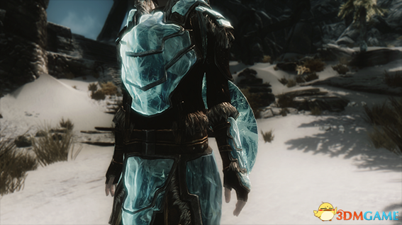 上古卷轴5 Stalhrim魔冰盔甲高清材质替换MOD