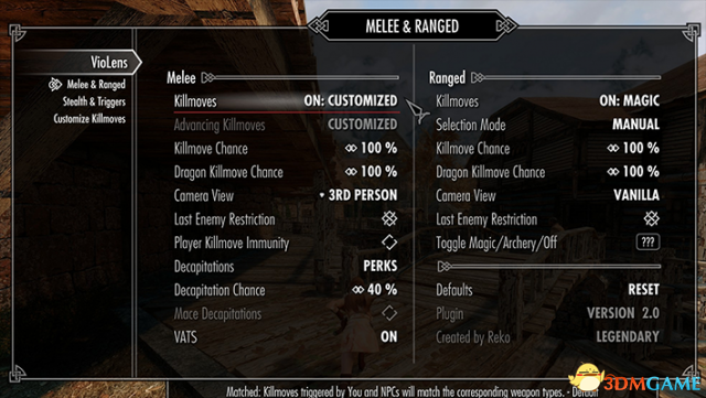 上古卷轴5 武士居合斩终结技动作MOD