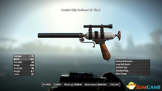 辐射4 压力空气手枪MOD v0.9