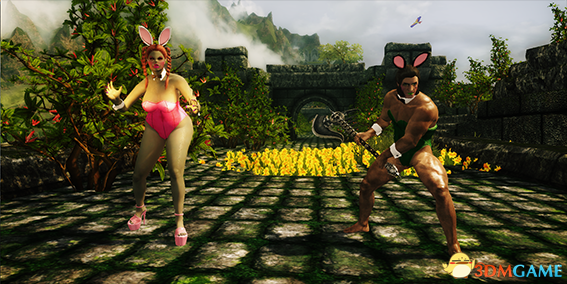 上古卷轴5 HDT CBBE万能兔女郎套装MOD