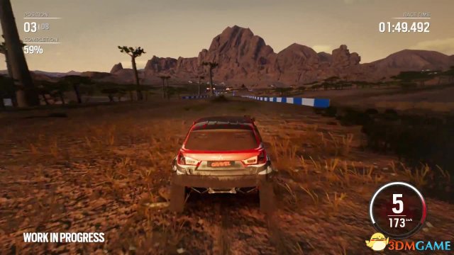 《沙砾》最新实机演示视频 展示纳米比亚荒野赛道