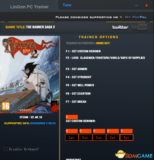 旗帜的传说2 v2.48.10七项修改器[LinGon]