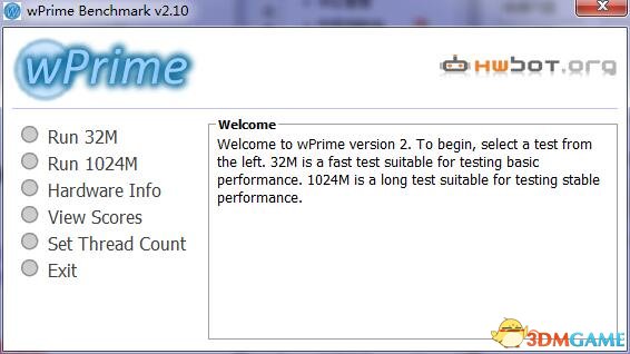 wprime处理器计算测试工具