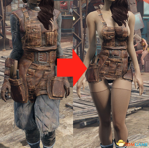 辐射4 原服装蕾丝袜清凉美化替换整合包MOD