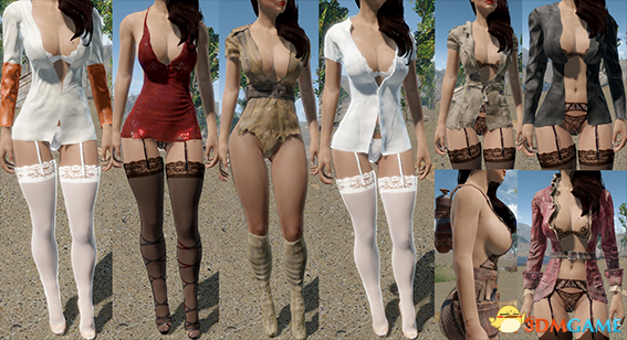 辐射4 原服装蕾丝袜清凉美化替换整合包MOD