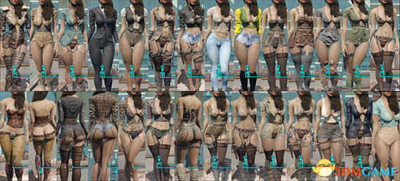 辐射4 原服装蕾丝袜清凉美化替换整合包MOD