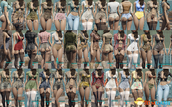 辐射4 原服装蕾丝袜清凉美化替换整合包MOD