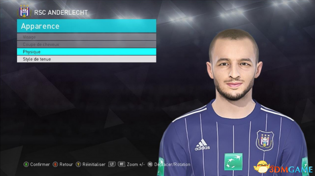 实况足球2018 安德莱赫特中场汉尼面部补丁