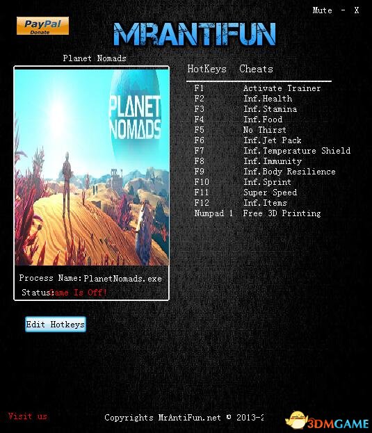星球流浪者 v0.8.7.0十二项修改器