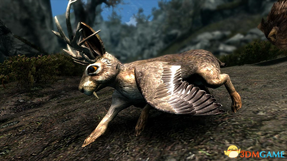 上古卷轴5 复活节Wolpertinger鹿角翼兔生物MOD