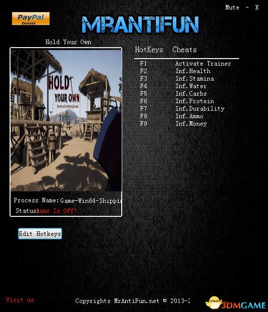 保持自我 v2018.02.09八项修改器[MrAntiFun]