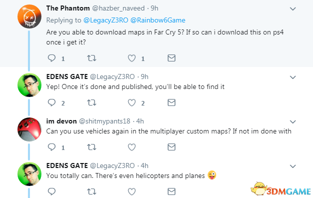 玩家用《孤岛惊魂5》地图编辑器打造彩虹六号地图