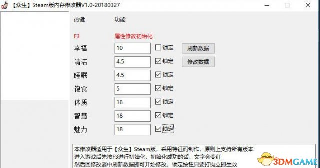 众生 steam版内存修改器[大头猫米]