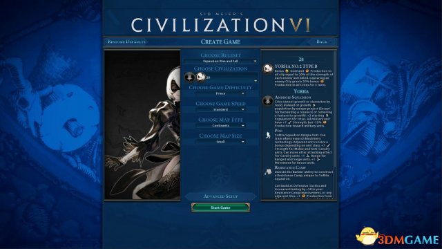 文明6:迭起兴衰 尼尔机械纪元怀特与2B的寄叶中队mod