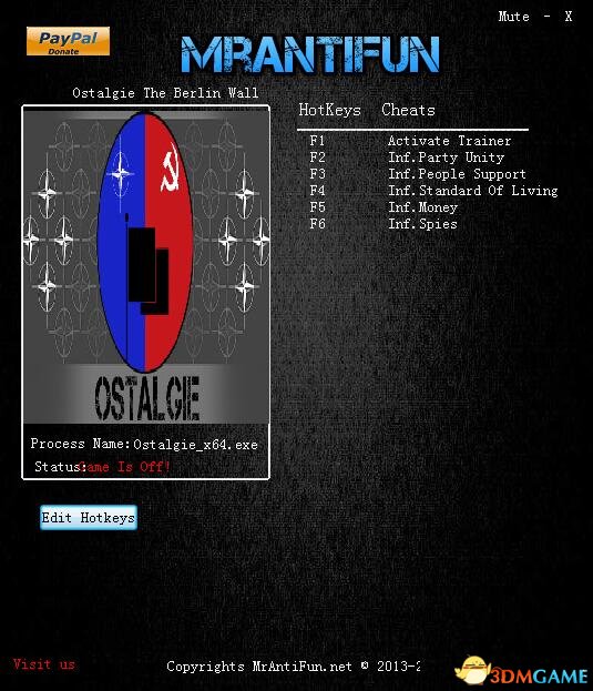 东德情结柏林墙 v1.0.8五项修改器[MrAntiFun]