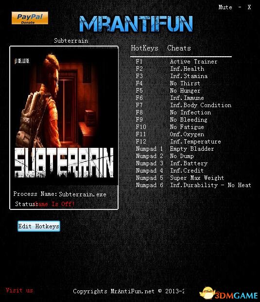 地下设施 v117114十七项修改器[MrAntiFun]