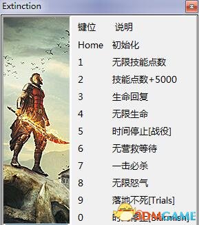 灭绝 v1.011项修改器[peizhaochen]