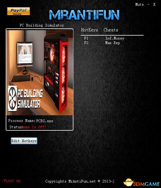 装机模拟器 v0.7.10.1无限金钱经验修改器[MrAntiFun]