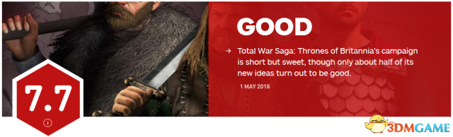 7.7分《全面战争传奇：不列颠王座》IGN评分出炉