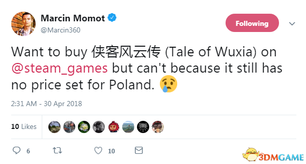 《巫师3》高层想买《侠客风云传》无奈波兰没定价