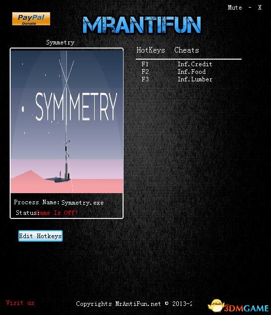 对称 v1.0.1.2三项修改器[MrAntiFun]
