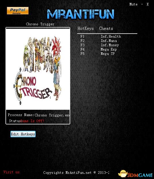 时空之轮 五项修改器[MrAntiFun]