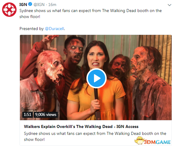 E3：IGN美女探访《超杀：行尸走肉》展区 采访丧尸
