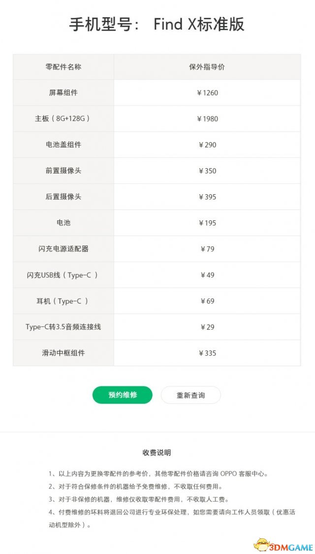 价格公道 OPPO Find X与vivo NEX维修成本公布