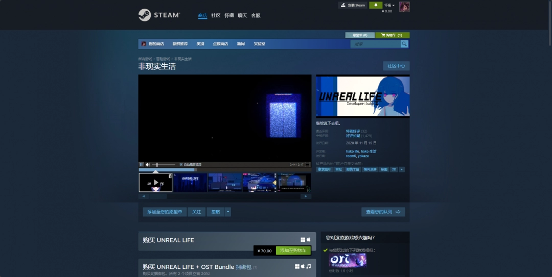 《非现实生活》游戏下载网址介绍