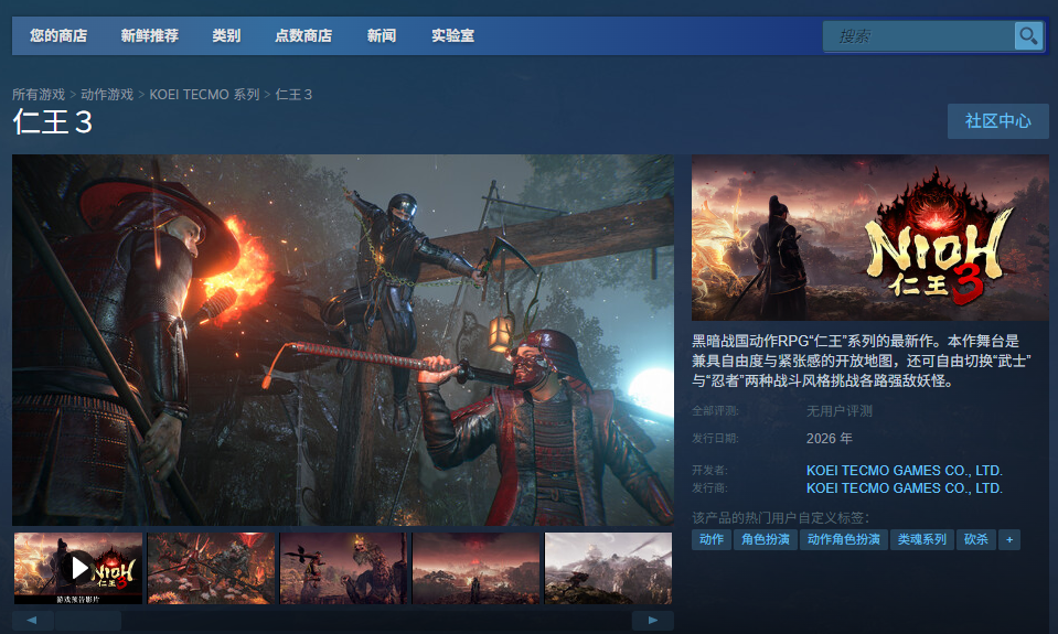 《仁王3》游戏游玩平台介绍