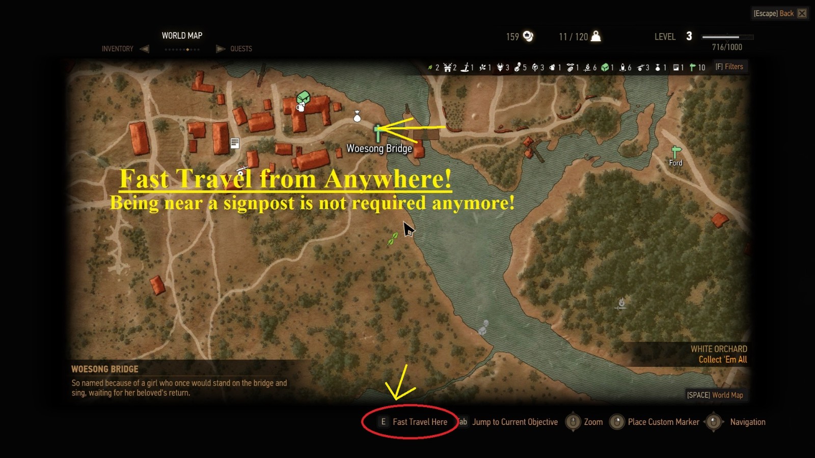 《巫师3：狂猎》从任何地方快速旅行MOD