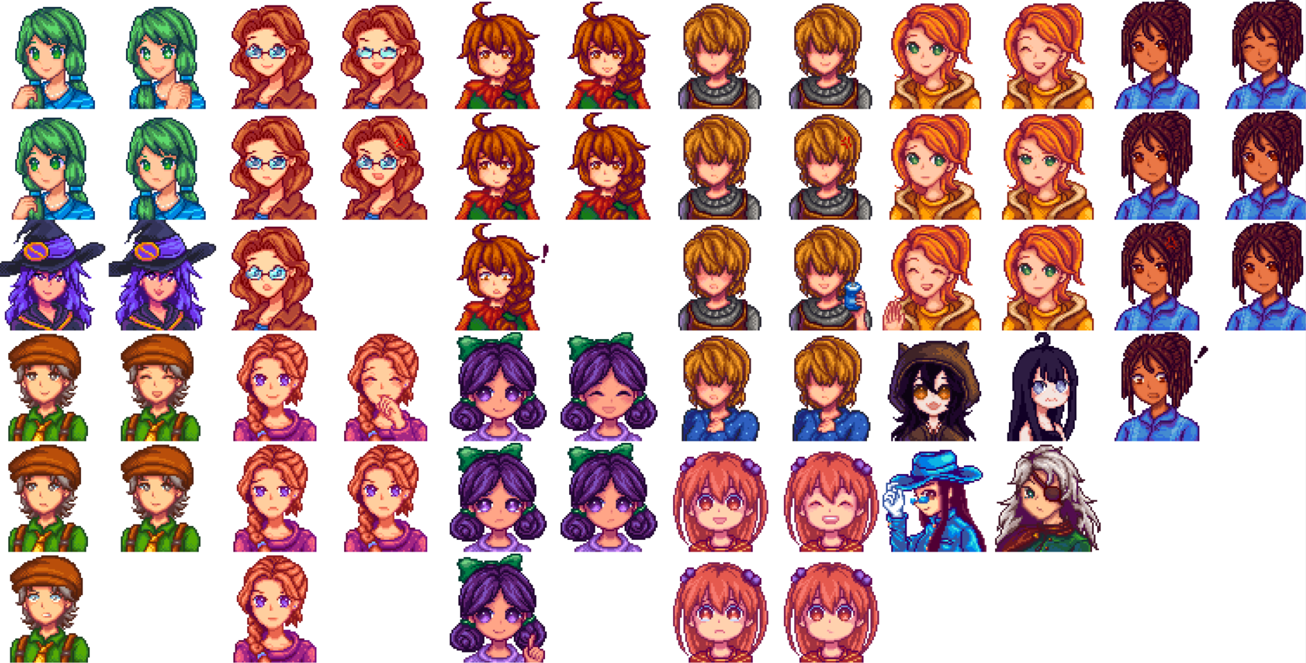 《星露谷物语》全人物娘化可爱风头像MOD