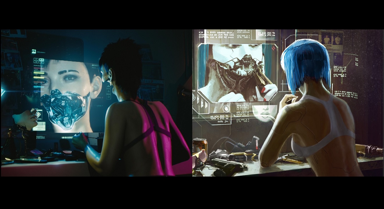 《赛博朋克2077》宣传片VS.新概念原画 画质十分细腻