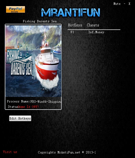 《钓鱼：巴伦支海》v1.1无限金钱修改器[MrAntiFun]