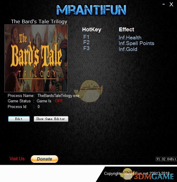 《冰城传奇三部曲》v2018.08.25三项修改器[MrAntiFun]