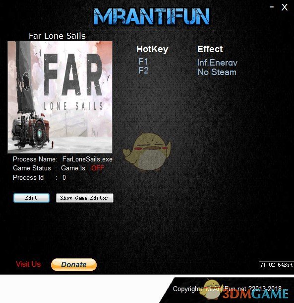 《远方：孤帆》v1.06无限能量无蒸汽修改器[MrAntiFun]