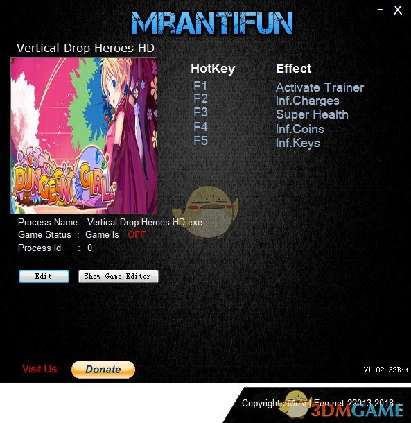 《堕落的英雄HD》v1.0.3d四项修改器[MrAntiFun]