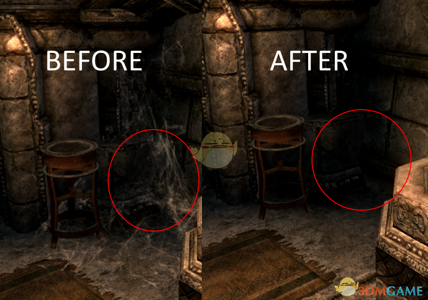 《上古卷轴5：天际》去除蜘蛛网MOD