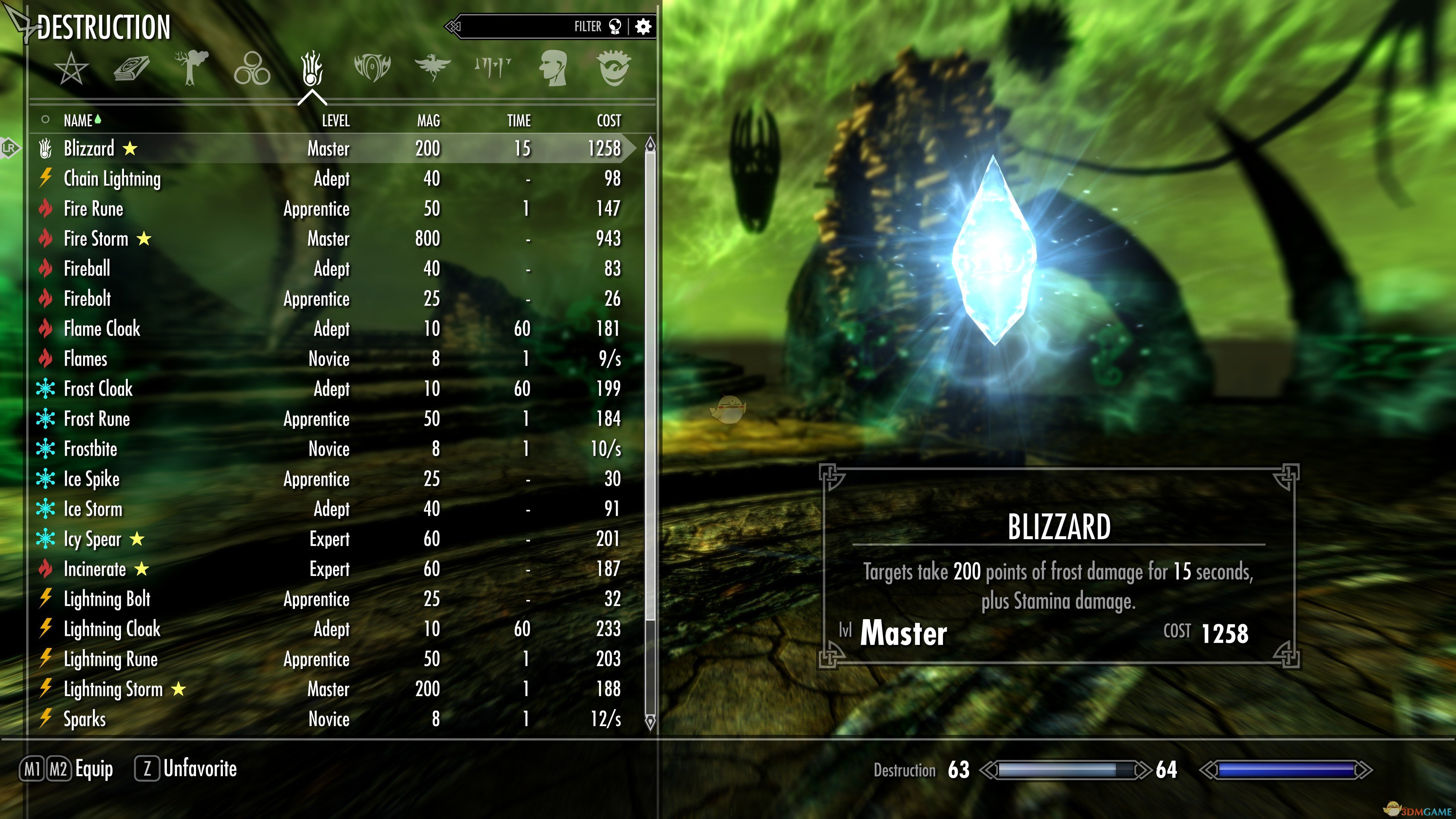 《上古卷轴5：天际》更棒的毁灭大师法术MOD