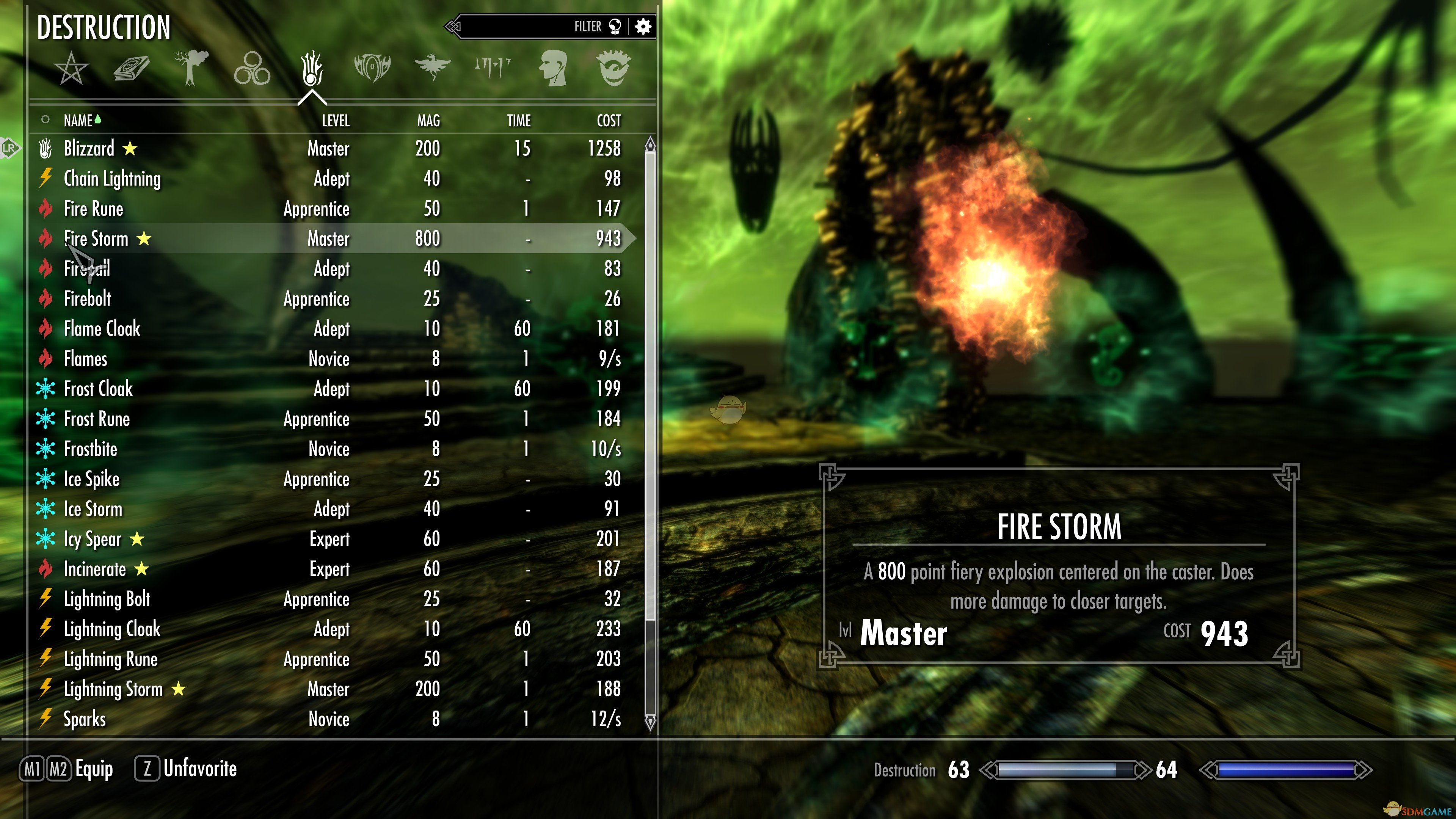 《上古卷轴5：天际》更棒的毁灭大师法术MOD