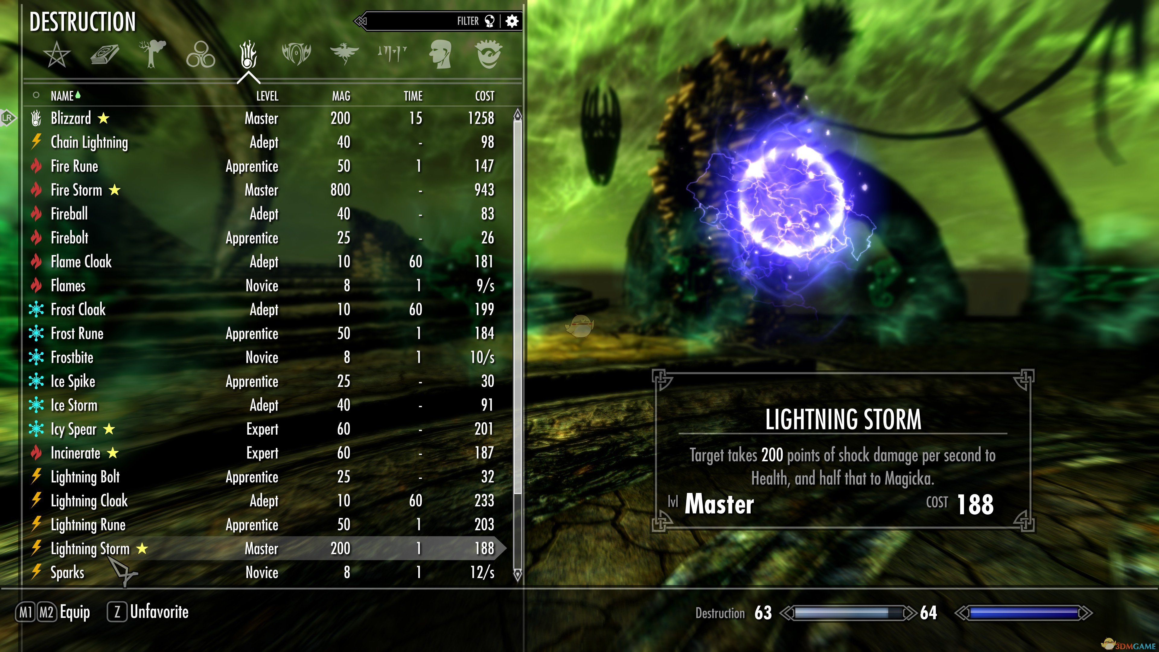 《上古卷轴5：天际》更棒的毁灭大师法术MOD