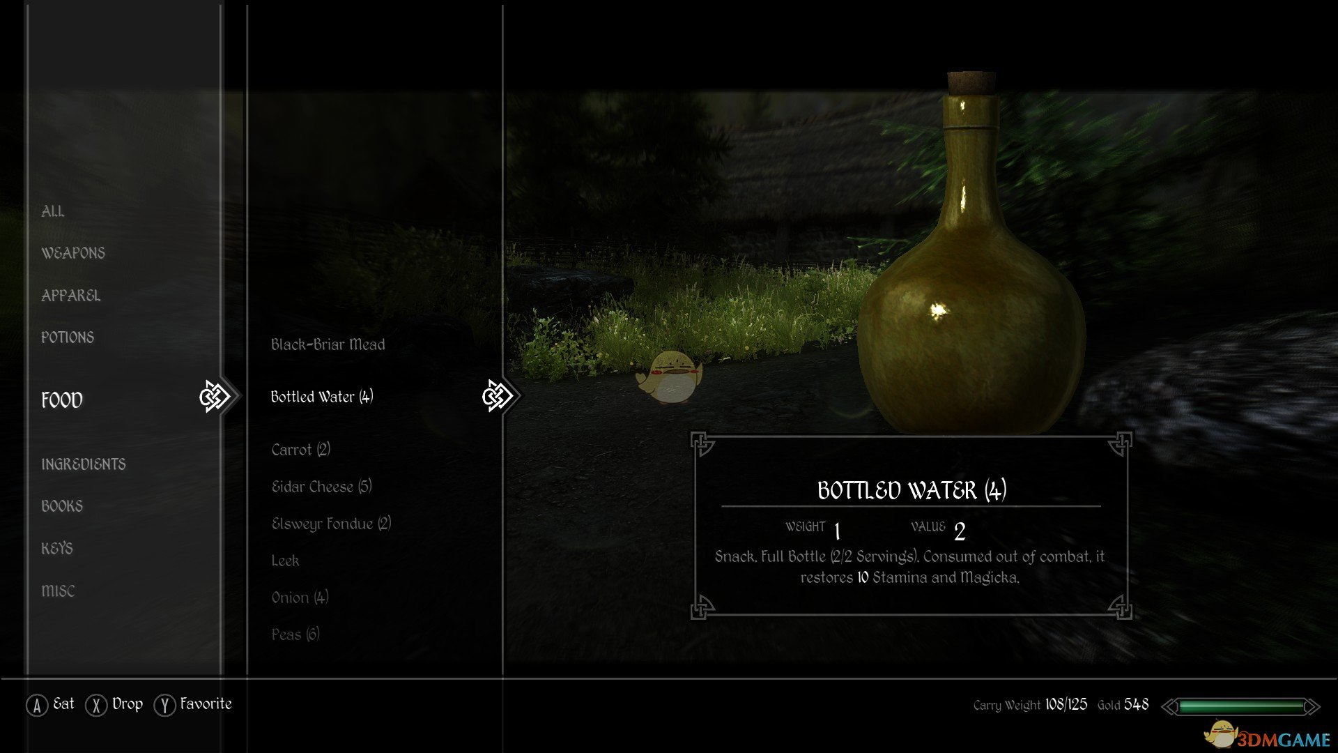 《上古卷轴5：天际》装水的瓶子MOD