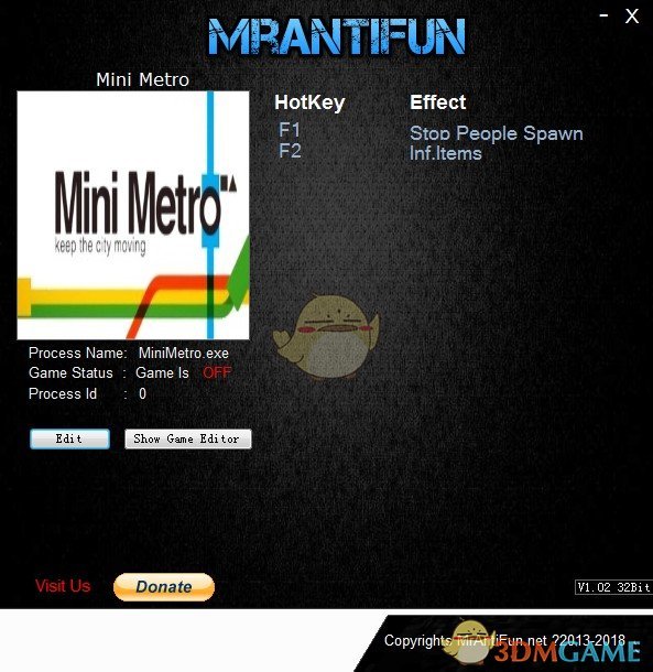 《迷你地铁》v2018.09.04两向修改器[MrAntiFun]