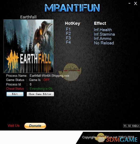 《地球陨落》v2018.12.10四项修改器[MrAntiFun]