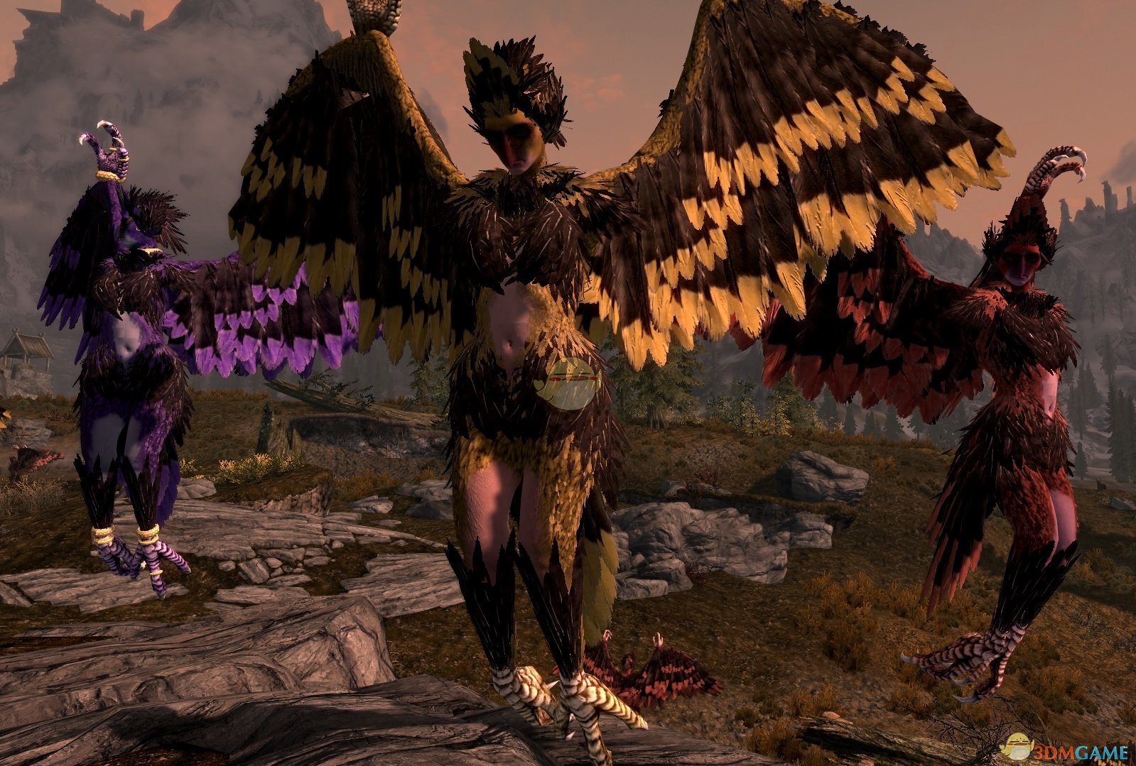 《上古卷轴5：天际》鹰身女郎三姐妹MOD